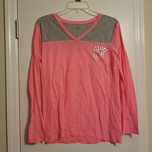 Justice bright pink shirt